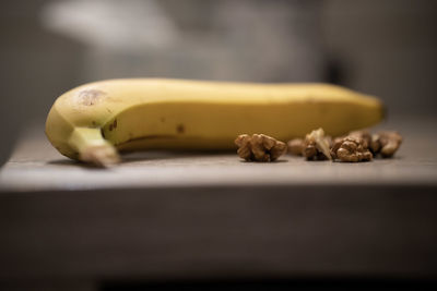 Close-up of bananas on table