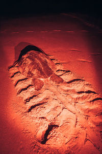 Scenic view of desert against sky during sunset