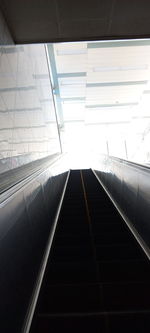 Low angle view of escalator