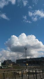 View of buildings against cloudy sky