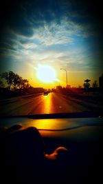 Sun shining through clouds