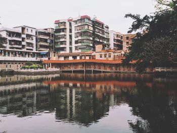 Reflection of buildings in canal