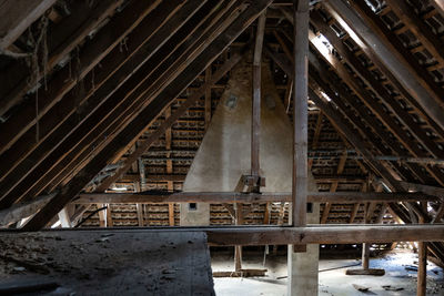 Low angle view of abandoned building