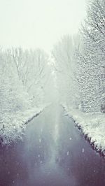 Scenic view of snow covered landscape