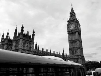 View of clock tower in city