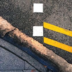 High angle view of road
