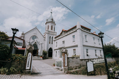 Low angle view of historic building against sky