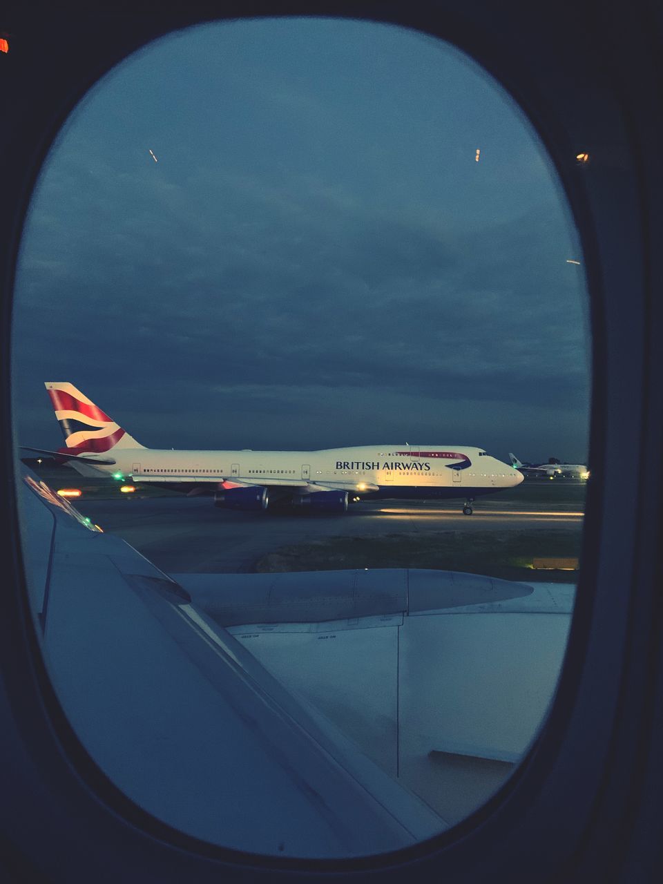 VIEW OF AIRPLANE WINDOW