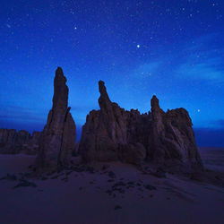 A starry night on a spectacular mountain in the desert