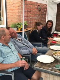 People sitting in restaurant