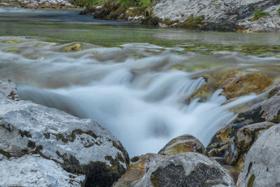 Scenic view of waterfall