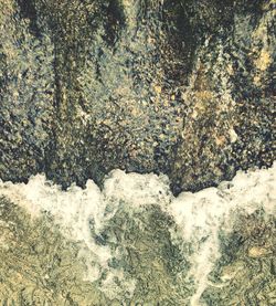 High angle view of sea shore