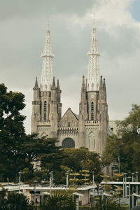 Low angle view of buildings against sky