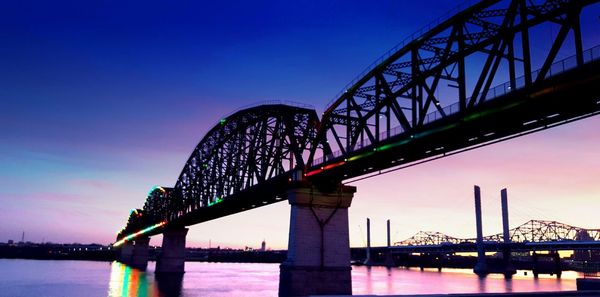 Low angle view of bridge over river