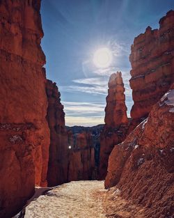 View of rock formations