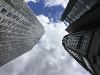 Low angle view of buildings against sky