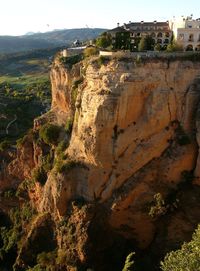 Scenic view of rocky mountains