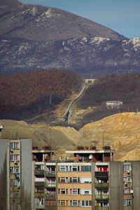 Big conveyor belt above the city