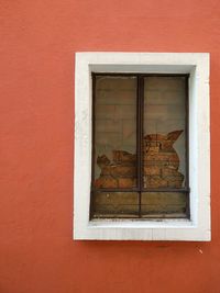 Close-up of window on wall