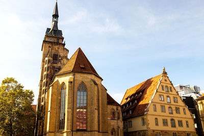 Low angle view of church against sky