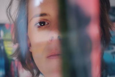 Close-up portrait of young woman