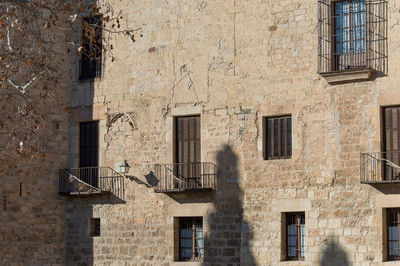 Low angle view of the old building