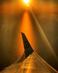 Sunlight falling on sea during sunset