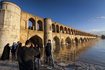 Low angle view of historical building