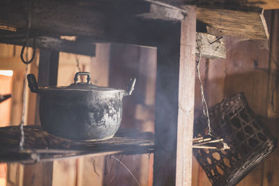 Close-up of food in kitchen