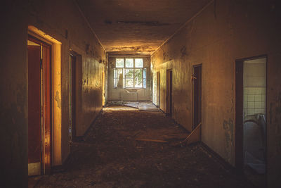 Corridor in abandoned building
