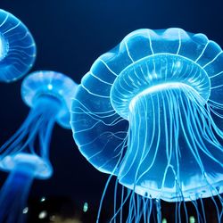 Close-up of jellyfish in sea