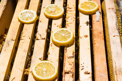 Close-up of fruit on table