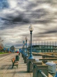 Cloudy sky over city