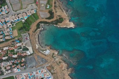 High angle view of swimming pool