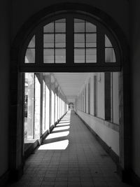 Empty corridor of building