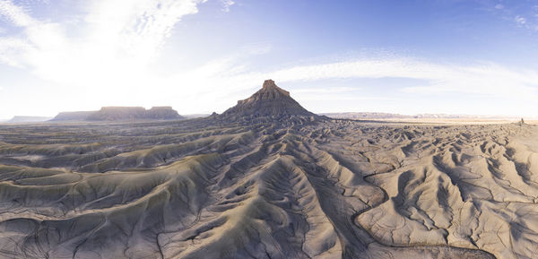 Erosion paints an abstract picture in the badlands of utah backcountry