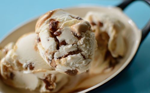 Close-up of ice cream in plate