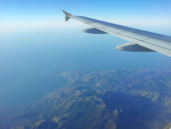 Aerial view of sea against sky