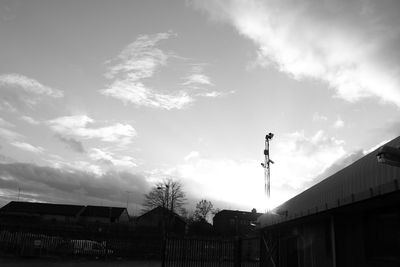 Low angle view of built structure against sky