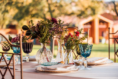 Potted plant on table