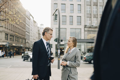 People on street in city