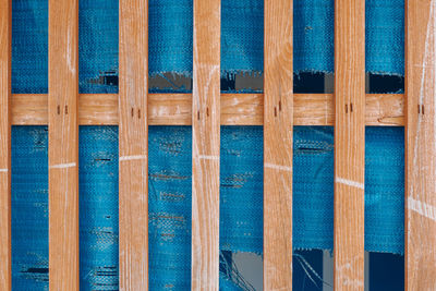 Full frame shot of blue flooring