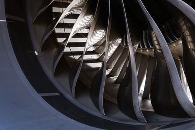 Low angle view of spiral staircase