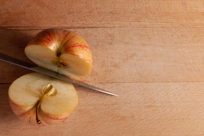 High angle view of fruit on table