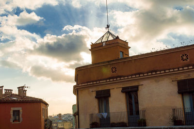 Low angle view of building against sky