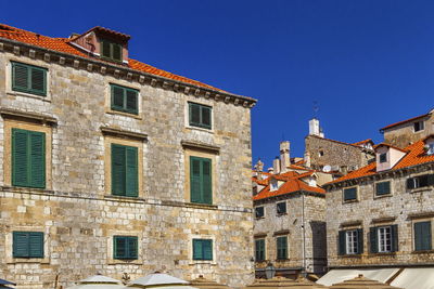 Fortress wall of dubrovnik old city on the adriatic sea, south dalmatia region, croatia