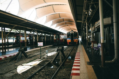 Train on railroad station