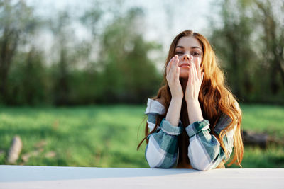 Young woman using mobile phone