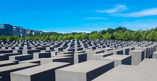 View of cemetery against sky