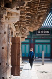 Full length of woman walking